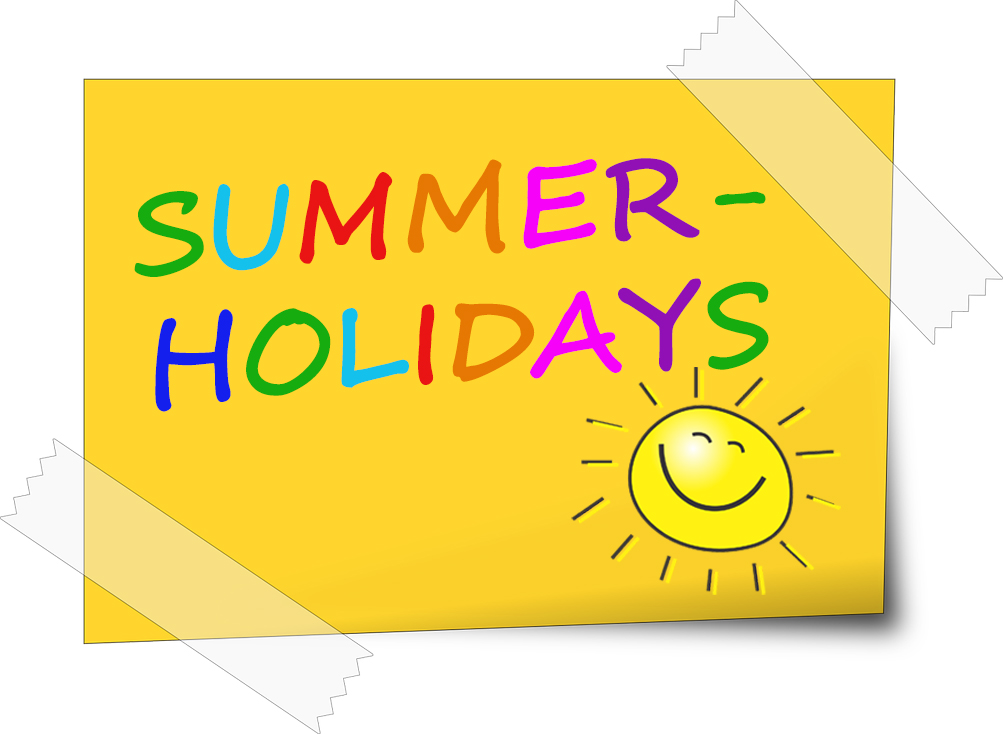 Notice summer holidays