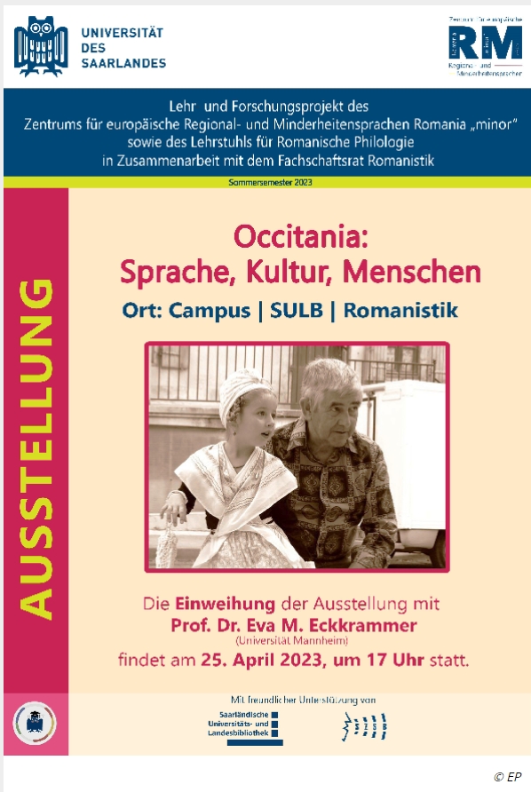 Plakat zur Ausstellung Occitania. Sprache, Kultur, Menschen