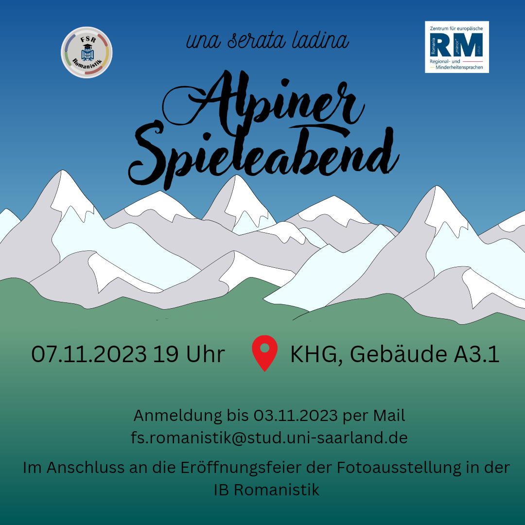 Plakat zum Alpinen Spieleabend